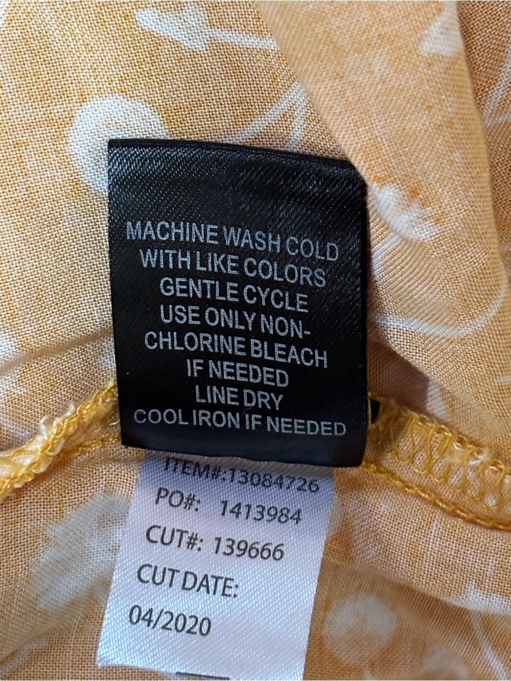 torrid Mustard Yellow Button-Front Floral A-Line Skirt - Picture 7 of 8
